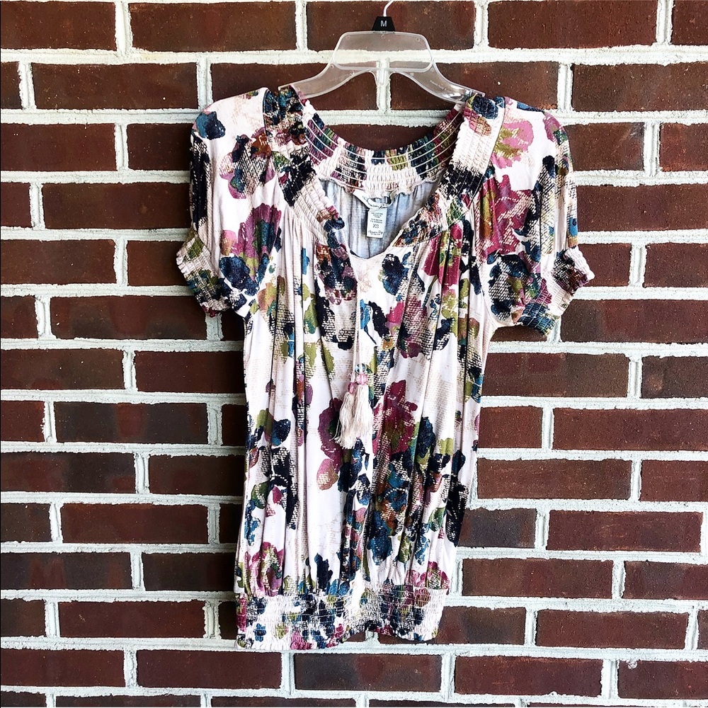 American Rag v-neck with tassel drawstrings